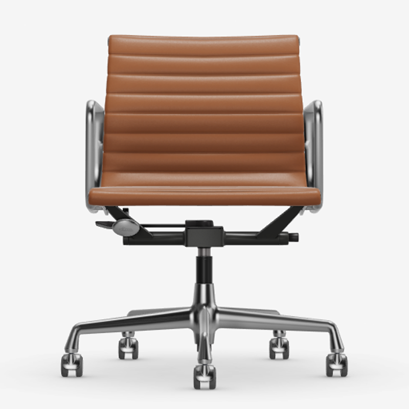 Vitra Aluminium Chair EA117 Leather Cognac (Unused, limited stock)