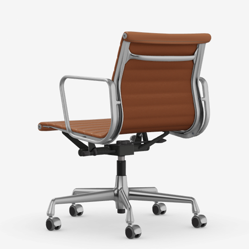 Vitra Aluminium Chair EA117 Leather Cognac (Unused, limited stock)